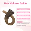 Vlasy Clip in Hair Extensions Real Human Hair, 2 Pcs