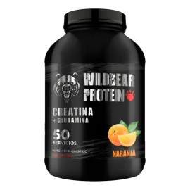 Creatina Monohidratada Wild Bear Sabor Naranja en Polvo 1kg 50 Porciones                                                                              