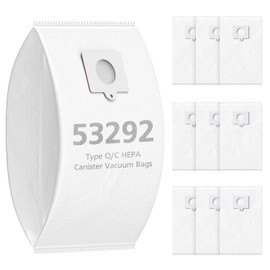 10 Pack 53292 Type Q/C HEPA Vacuum Bags for Kenmore 53292 Canister Vacuum 81214, 81414, 81714, 21814, BC2005, BC3005, 81615, BC7005, 200/400/600/700/800 Series Vacuum Bags