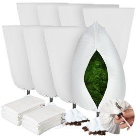 8 Pcs Plant Covers Freeze Protection 35.4" x 59", White