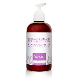 Tierra Mia Organics Face and Body Cream, Lavender, 8 oz.