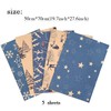 5 Sheets Christmas Kraft Wrapping Paper,DXTXTJ 50x70cm Recyclable Gift Wrapping