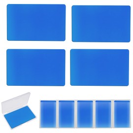 Frddiud Aluminum Color Blank Nameplate, 15Pcs 86X54X0.8mm Blank Metal Card for Home Indoor DIY Signage Etching, Anodized Aluminum Plate for Laser Printing Engraving (Blue)