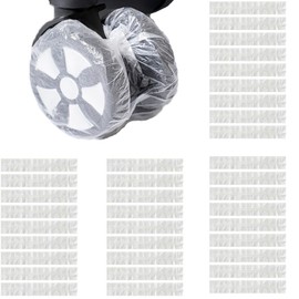 NINFEIQI 50Pcs Clear Disposable Ear Covers for Shower, Single Uses Luggage Wheel Protectors, Plastic Ear Protection for Hair Dye, Shower, Bathing, Spa, Salon, Home