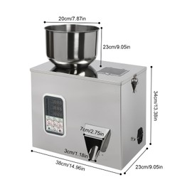 Automatic Powder Filling Machine, 180W Glitter Filling Machine with Visible Window, Particle Weighing Automatic Filler for Homes, Kitchens, Grain Processors, Farms