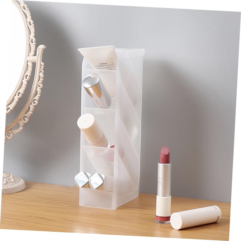 DOITOOL Multifunctional Transparent Four Desktop Organizer Space Saving Storage Box