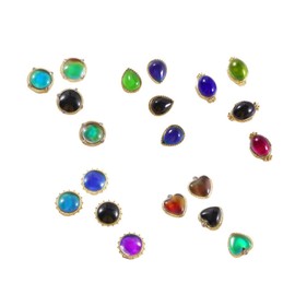 FRCOLOR 5pcs Temperature Changing Opal Nail Art Decoration Gems Unique Manicure Accessories for Parties and Holidays Shiny and Elegant Design for Creative Nail Styles