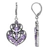 Silvershake Light Amethyst 925 Sterling Silver Filigree Victorian Style Leverback
