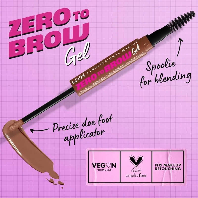Nyx | Zero To Brow | Gel Para Cejas Con