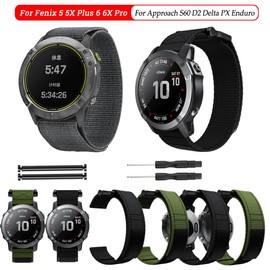 CZKE 22mm 26mm Hook Loop Nylon Strap for Garmin Fenix 7 7X 6 6X Pro 5 5X Plus Smart Watch Band Epix Gen 2 Enduro/Forerunner 935 945 (Color : J, Size : for Descent Mk1 Mk2 Mk2i)