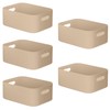 W&H 5 PCS Plastic Storage Boxes, Medium Kitchen Storage Boxes