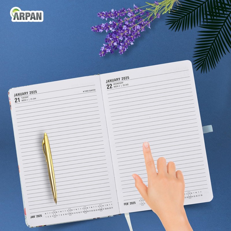 Diary 2025 Day a Page A5 Personal Organizer Diary Soft