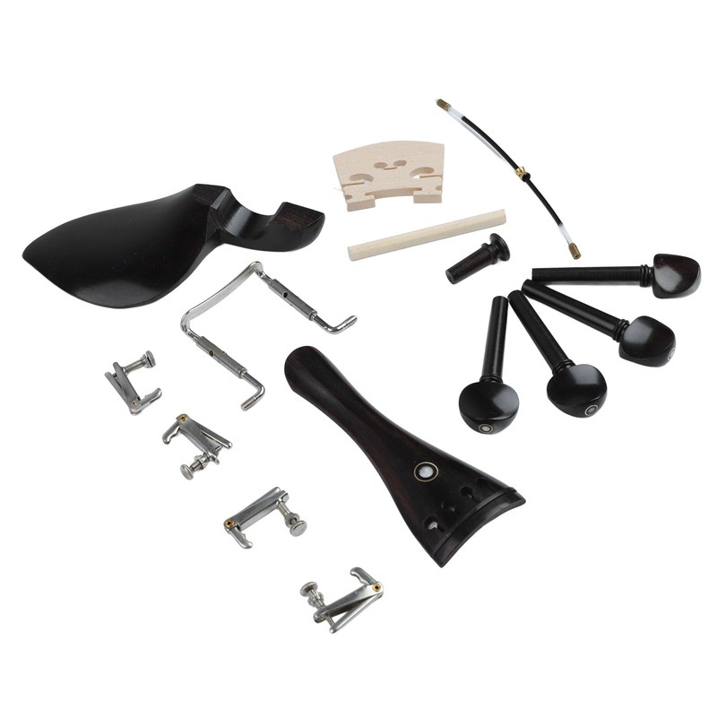 15Pcs Violin Accessory Tailpiece Chin Rest Tuning Peg Fine Tuner