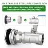 TAISHER 2PCS 304 Stainless Steel 1/2'' FPT Bulkhead Tank Connector