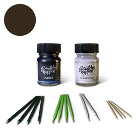 ScratchesHappen Exact-Match Touch Up Paint Kit - Walnut Brown Metallic (PUW/RUW) for Jeep - Essential (Paint + Clear Coat)