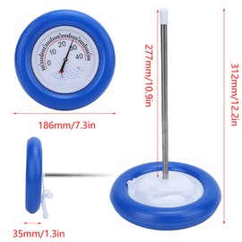 Floating Pool Thermometer,Swimming Pool Thermometer, Round Floating Swimming Pool and Spa Water Thermometer, Indoor & Outdoor Use with String