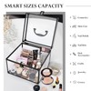 FRENESSA Portable Makeup Case Large Clear Crown Box Cosmetics Display