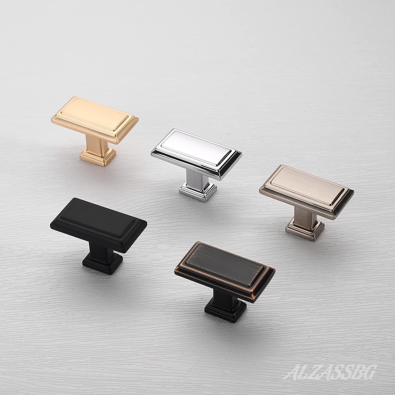 Alzassbg 15 Pack Matt Black Cabinet Knobs, 1.3 Inch(32mm) Kitchen