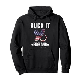 Suck It England Funny 4th of July George Washington 1776 Pullover Hoodie