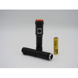 Vortex TK600 Rechargeable 14500 Li-ion Battery Dimmerable CREE XP-L LED Extendable EDC Magnetic End Cap Up to 600 lumens Mini-USB Charging Outdoor Survival Flashlight