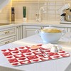 Valentine's Day Love Heart Red Buffalo Plaid Dish Drying Mat