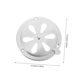 TEHAUX 2pcs Damper Louver Vent Mesh Oven Vent Hole Cover Duct Opening Air Vent Cover Round Vent Cover Modern Vent Cover Exhaust Vent Cover Air Vent Covers Air Vents Silver Stainless Steel