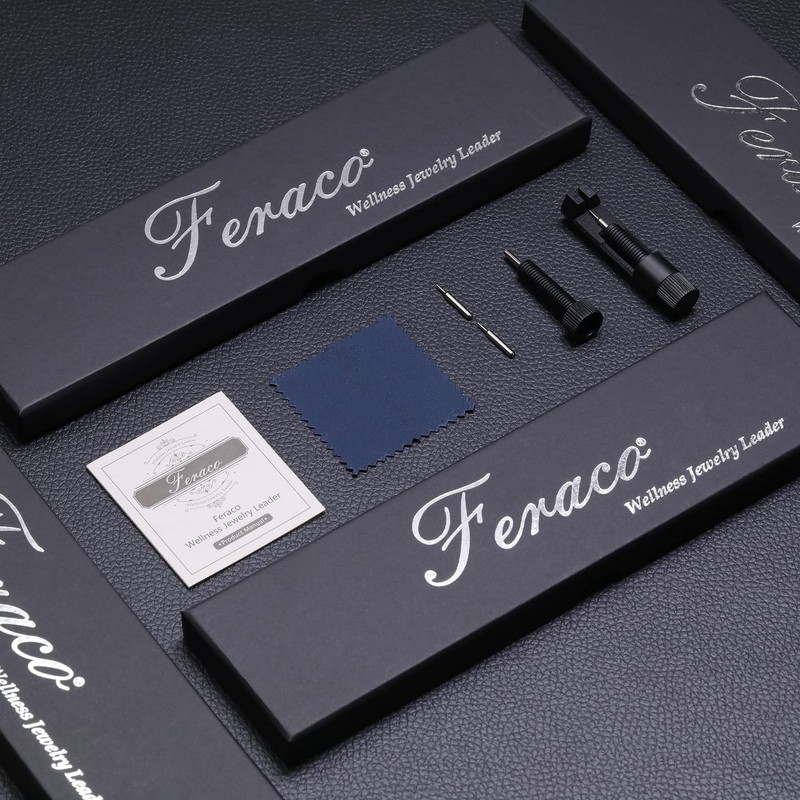 FeracoPulsera magnética para hombres pulsera de tratamiento magnético de acero