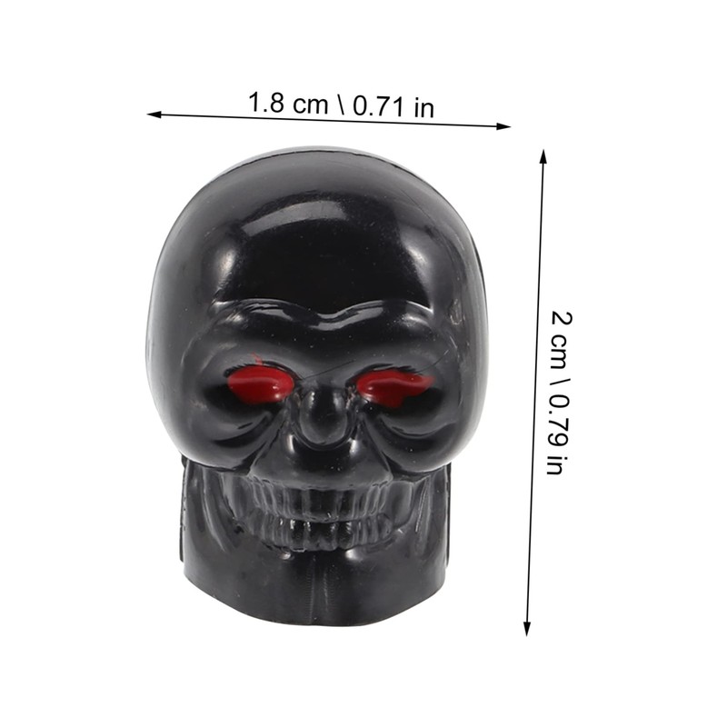 MAGICLULU 4pcs Skull Style Tire Valve Stem Caps Leak Truck