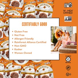 Undercover Snacks Chocolate Crispy Quinoa Snack - Dark Chocolate + Sea Salt - Gluten-Free, Nut-Free Bags, 2 Ounce (Pack Of 8)