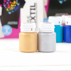 Rosa Talent HEART Textile Acrylic Paint Set. 24 colors (0.68 oz) and includin...