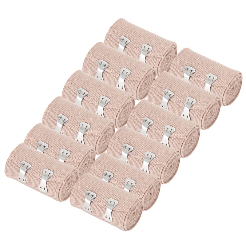 12pcs 7.5cm x 4.5m Elastic Bandage Wound Dressing Comfortable Emergency