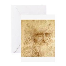 CafePress Leonardo Da Vinci Folded Greeting Card Glossy
