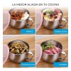 EG 2 Piezas Envase Metálico Sellable Para Conservar Alimentos