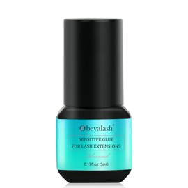 Obeyalash Sensitive Lash Extension Glue - Eyelash Glue for Lash Extensions Strong Hold 1s Quick Dry Waterproof Professional Eyelash Adhesive Long Lasting 7 Week Adhesive 0.17fl.oz (1-2s)