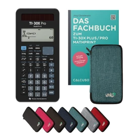 CALCUSO Standard Package Turquoise with Calculator TI-30X Pro Mathprint