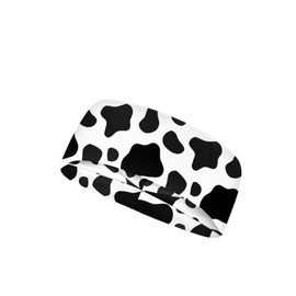 STUOARTE Cow Print Sport Headband for Mens, Mositure Wicking Lightweight Comfortable Sweatband, Non Slip Casual Breathable Sweatbands for Travel Hiking