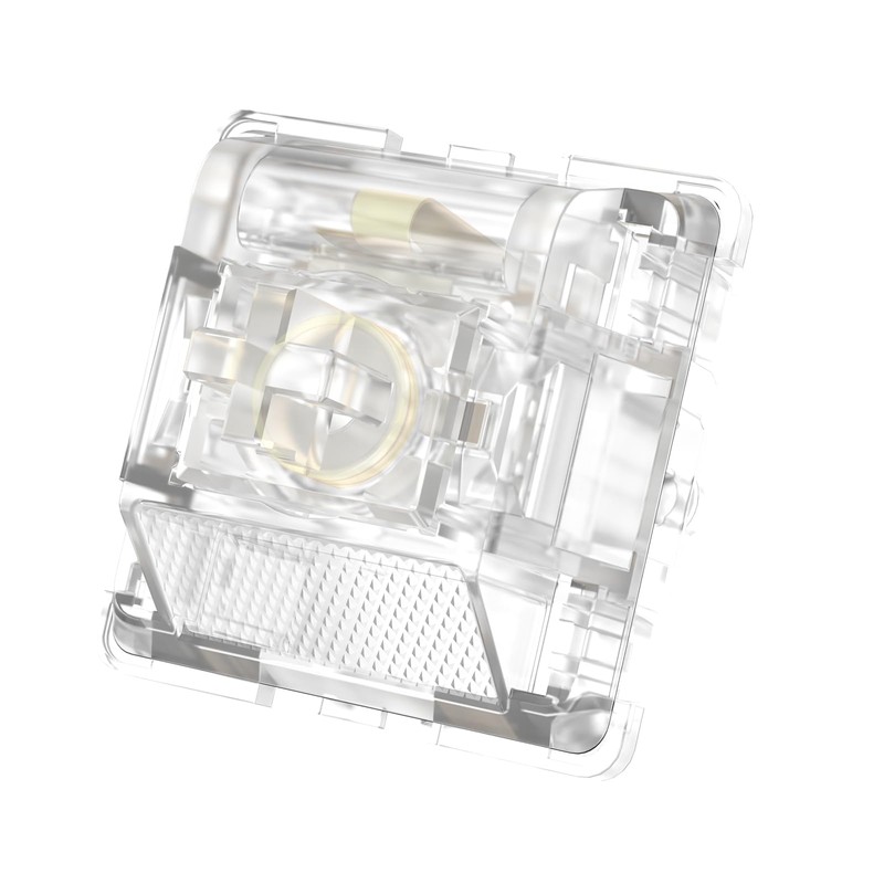 DUROCK Ice King Tactile Switches, 68g Progressive Spring Transparent Clear