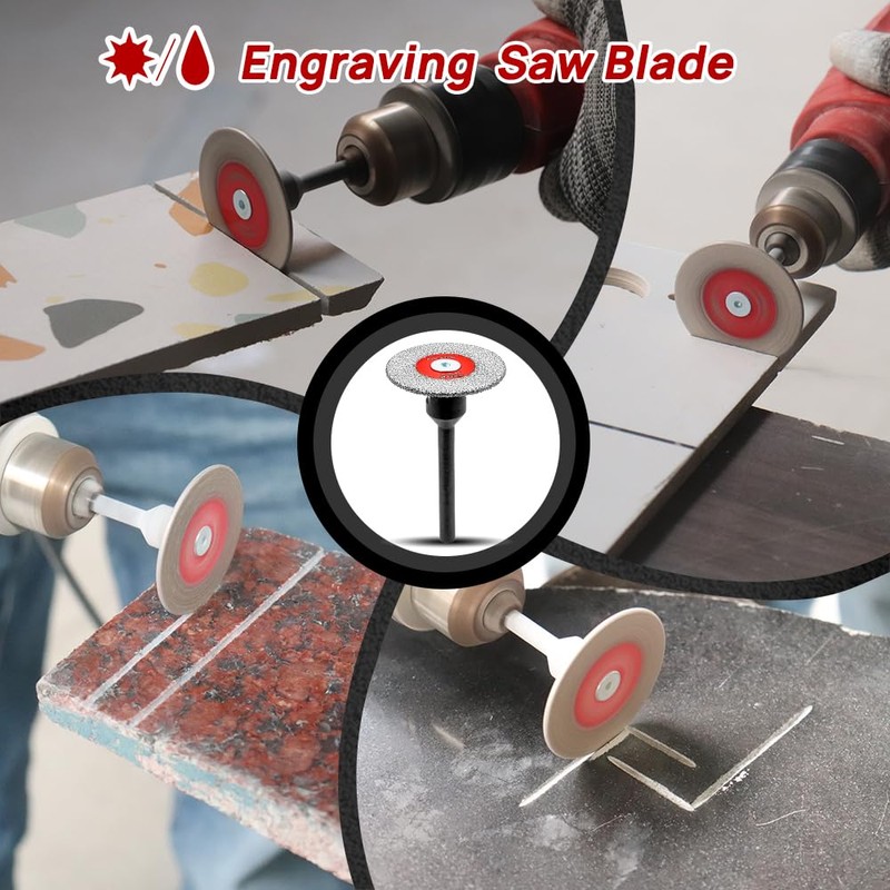 FOCSTOL Mini Diamond Engraving Saw Blade - 5pcs 1-9/16 Inch(40mm)