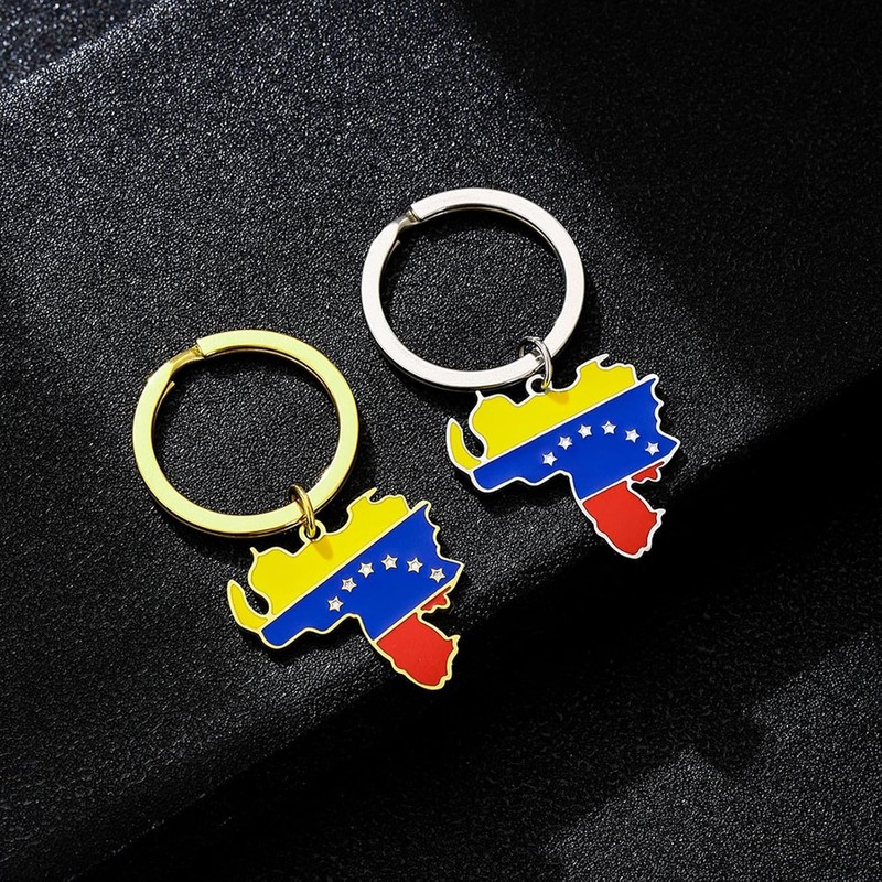 Hejhncii - Llavero con bandera de mapa de Venezuela de