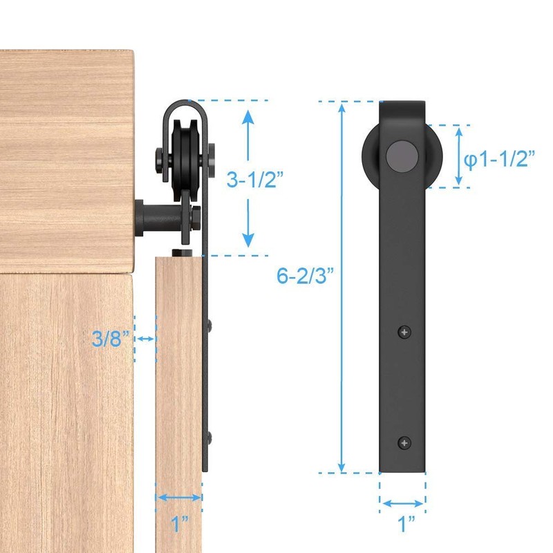 ZEKOO 7FT Super Mini Sliding Barn Door Hardware Kit for
