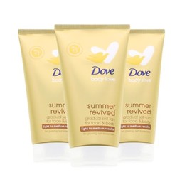Dove Summer Revived Self-Tanning Lotion for Body Light Medium 75 ml Pack of 3
