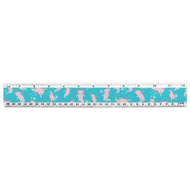 Cute Axolotl Mexican Walking Fish 12 Inch Standard and Metric Plastic Ruler