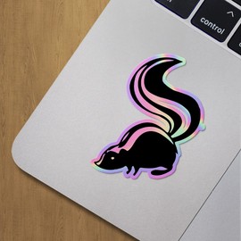 Holographic Decal Stickers of Cute Little Skunk Premium Waterproof Vinyl Decal Stickers for Laptop Phone Accessory Helmet Car Window Mug Tuber Cup Door Wall Decoration ANDVER3502612HO