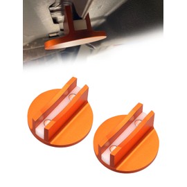 Chelhead 2 Ton Aluminum Jack Pad with Car Protection Pad Built-in Magnetic Magnet Adapter Floor Jack Compatible with Most Vehicles Orange 2 Pack