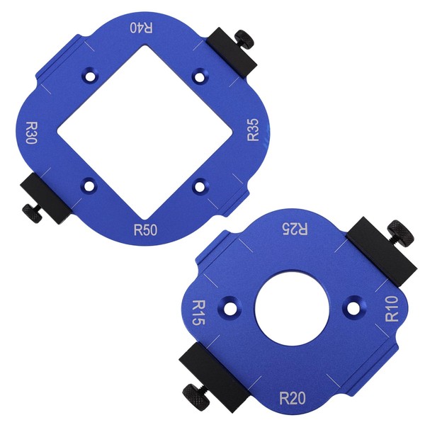 lasuroa 2pcs Router Corner Radius Template, Aluminum Alloy Router Templates