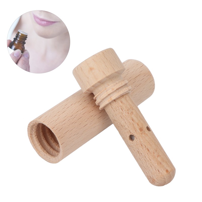 Aromatherapy Diffuser Relax Portable Car Nasal Beech Wooden Essential Oil