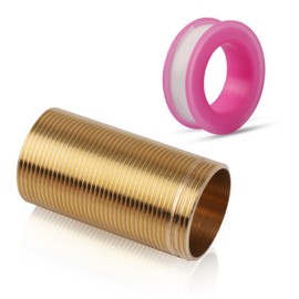 2 Inch Faucet Extension Shank, Brass Threaded Pipe for Thick Countertops, Bathroom Faucet Mount Accessory with PTFE Tape