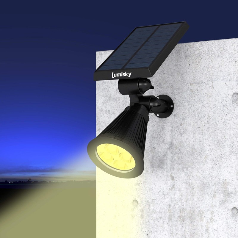 Lumisky Warm Spotlight Solar Light White, Plastic Metal, Warm White