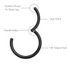 MissNity 316L Surgical Steel Hinged Nose Rings Hoop 18G 18