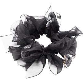 Coletero De Malla con Pedrería, Banda Elástica para Moños, Accesorios para Cabello De Mujer